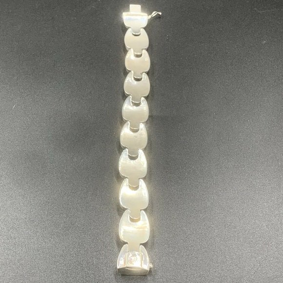 Sterling Large Link Bracelet 30.03g 925 Italy - Picture 5 of 7